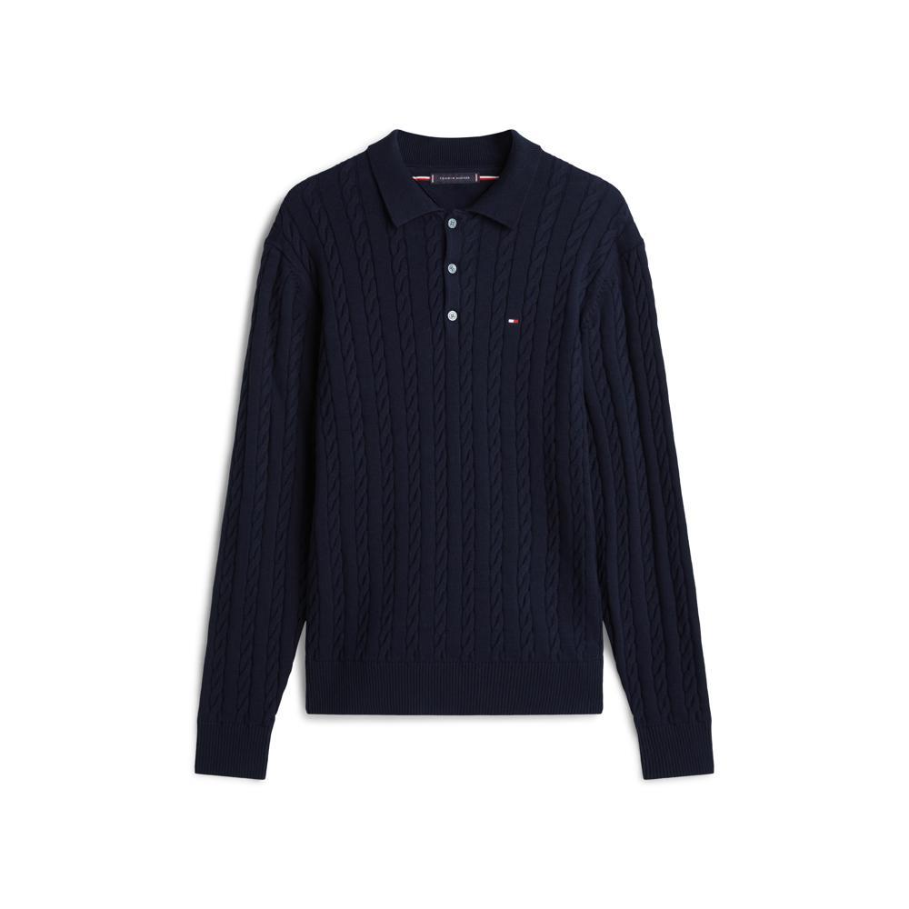 Tommy Hilfiger Cable Knit Polo Jumper